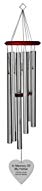 Chimesofyourlife fa-heart-35-silver Father Heart Memorial Wind Chime, 35-Inch, Silver