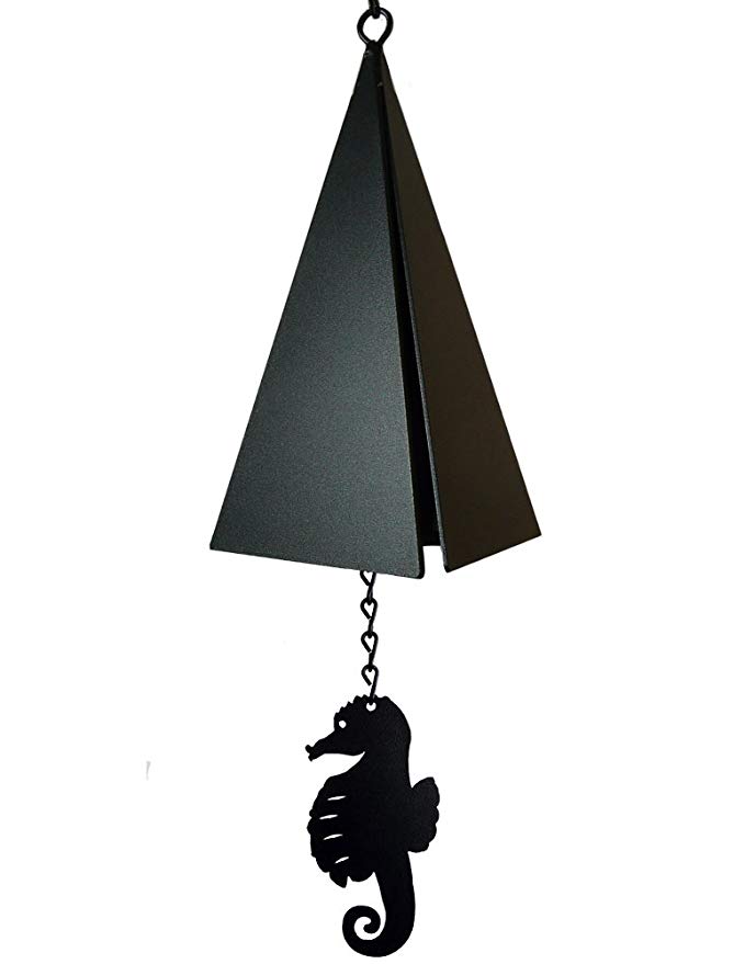 American Harbor Collection: 3-Tone Wind Bell with Seahorse Wind Catcher