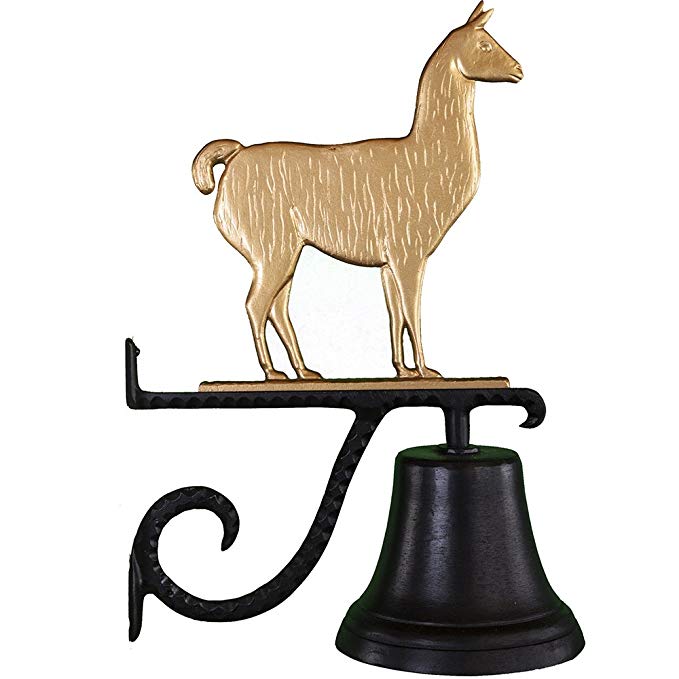 Montague Metal Products Cast Bell with Gold Llama