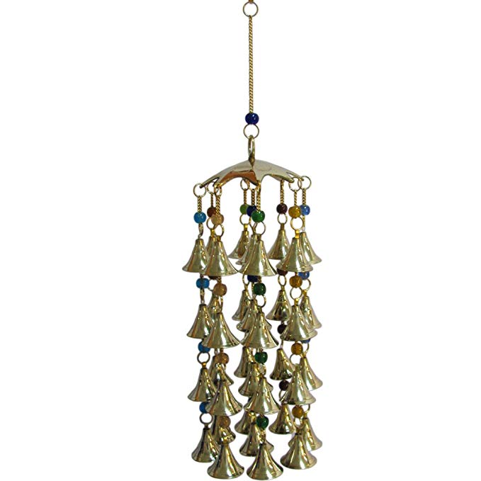 Beaded Brass Bell Yoga Zen Meditation Harmony Hanging Wind Chime