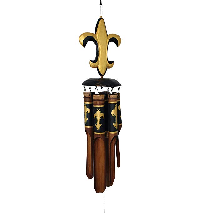 Cohasset Gifts 112 Fleur De Lis Bamboo Wind Chime