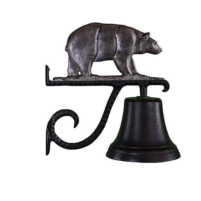 Montague Metal Products Cast Bell with Swedish Iron Bear