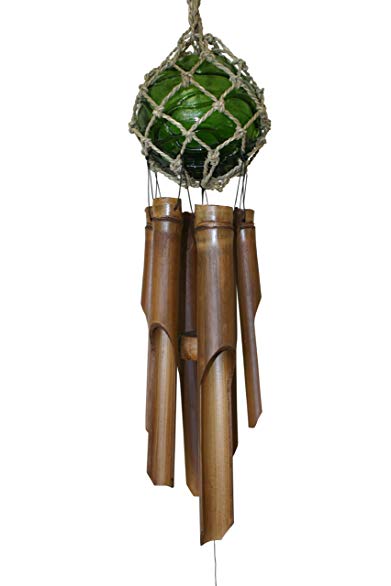 Cohasset 267 Glass Ball Wind Chime, 6-Inch, Green Trail