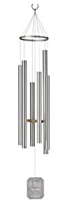 Grace Note Chimes 6S 36-Inch Stardust Wind Chimes, Small, Silver