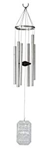 Grace Note Chimes 1LGN Earthsong Wind Chimes, 24-Inch, Silver