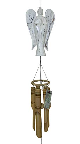 Cohasset 630DW Angel Bamboo Wind Chime, Distressed White