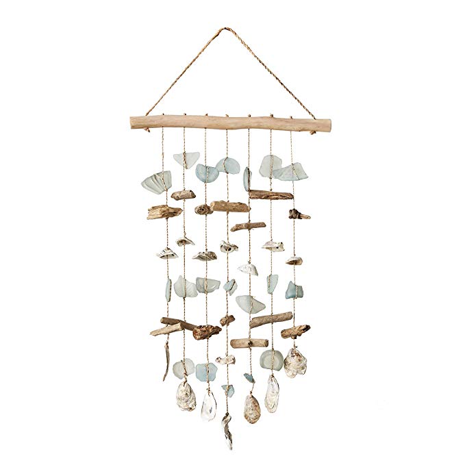 Creative Co-op DA7129 Driftwood Hanging Wind Chime Wall Décor