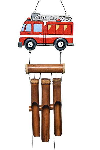 Cohasset Gifts Cohasset 238 Fire Truck Bamboo Wind Chime