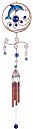 StealStreet Wind Chime Copper & Gem Dolphin Garden Decoration Hanging Collection