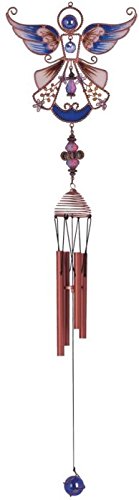 StealStreet Wind Chime Copper & Gem Angel Garden Decoration Hanging Porch Decor