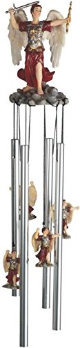 StealStreet SS-G-41752 Archangel Michael Wind Chime with Little Archangels, 23