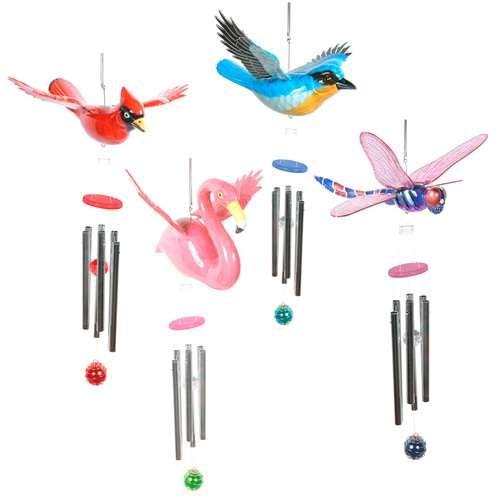 Exhart EX40104 7 in Windy Wings Chimes Assortment (1 box contains 24)