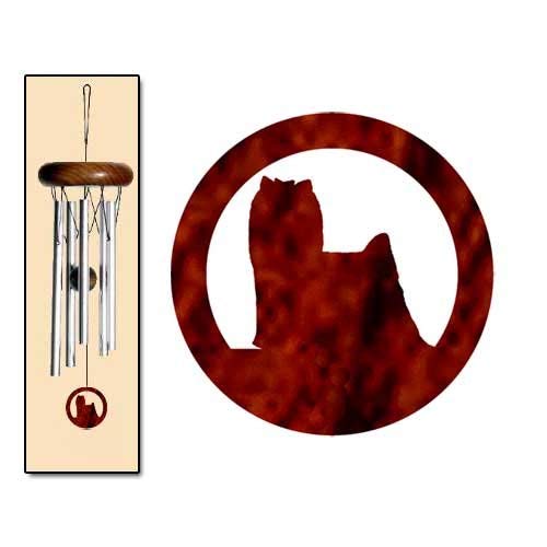 Yorkshire Terrier Wind Chimes X-SMALL Silver