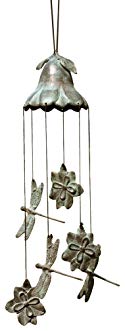 SPI Home 33077 Magnolia and Dragonfly Wind Chim