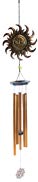 Alpine Metal Sun and Moon Wind Chimes - Set of 3