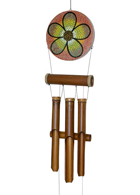 Cohasset 288H Abstract Flower Dots Harmony Bamboo Wind Chime