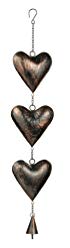 Grasslands Road Triple Heart Bell Chime, 18-Inch, Set of 2