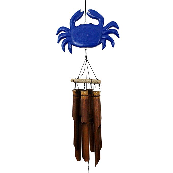 Cohasset Gifts 110B Crab Wind Chime, Blue