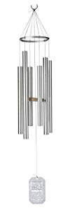 Grace Note Chimes 2PT Petite Treasure of Heaven Wind Chimes, 30-Inch, Silver