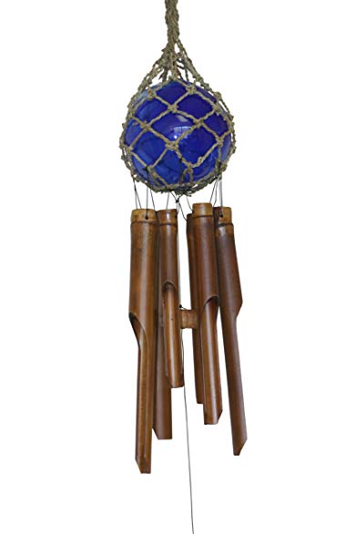 Cohasset 263 Glass Ball Wind Chime, 4-Inch, Full Blue