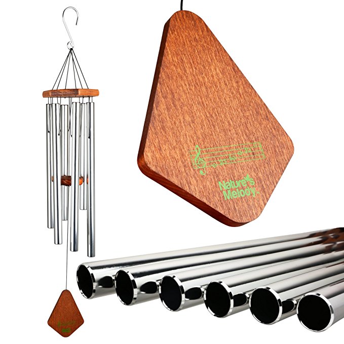 Nature's Melody Wind Chimes for Outdoor, Tuned Metal Tubes, 36”